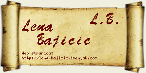 Lena Bajičić vizit kartica